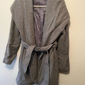 Gray Belted Coat